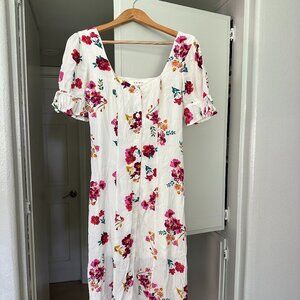 Row A Floral Midi Dress